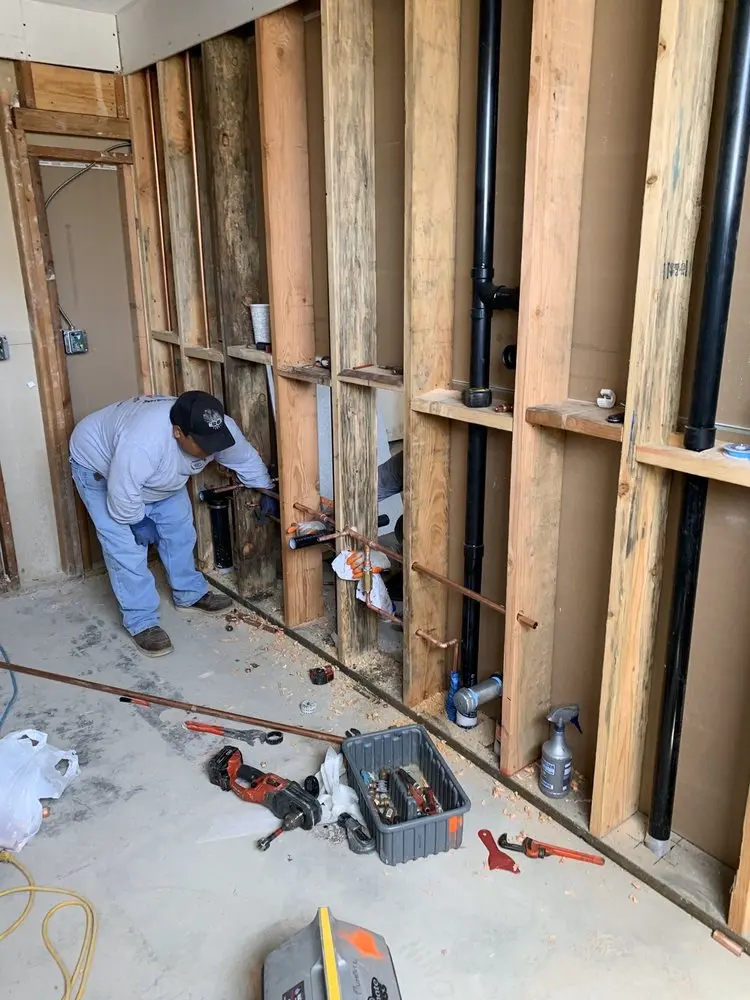 Commercial rough-in plumbing for Water Heater Replacement in San Marcos